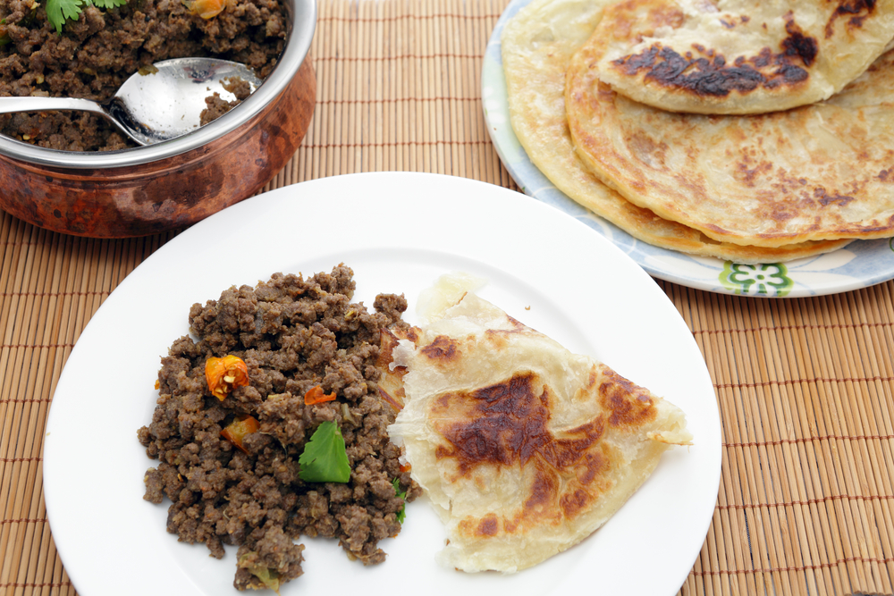 Curried mince recipe - keema with paratha